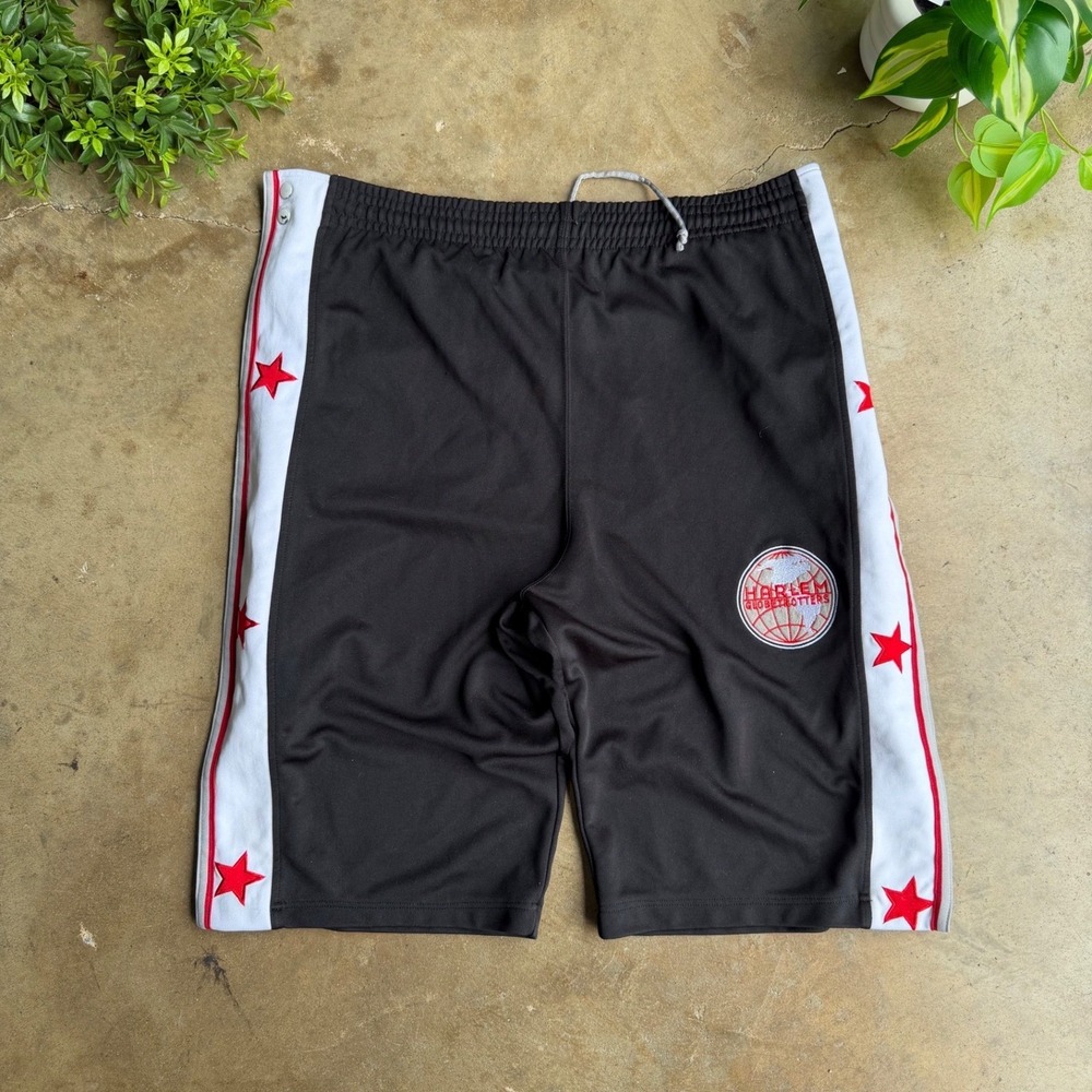 Platinum FUBU Harlem Globetrotters Shorts XL Black Red White Stars Basketball